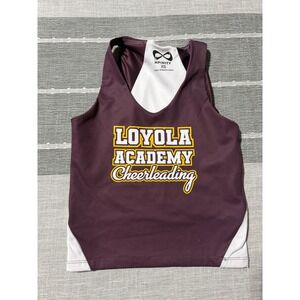 Nfinity Loyola Academy Cheerleading Tank Top XS Maroon White‎ Racerback Sport